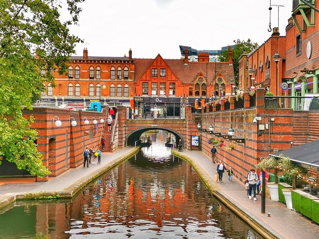 Canal network in Birmingham England.