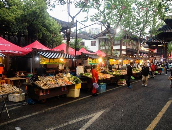Local streets and markets in Hangzhou