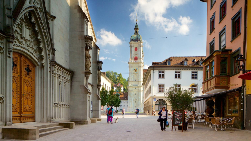 Historic streets and landmarks in St. Gallen