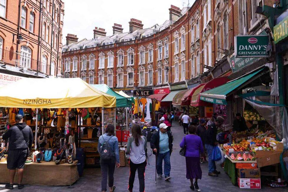 Local streets and markets in London