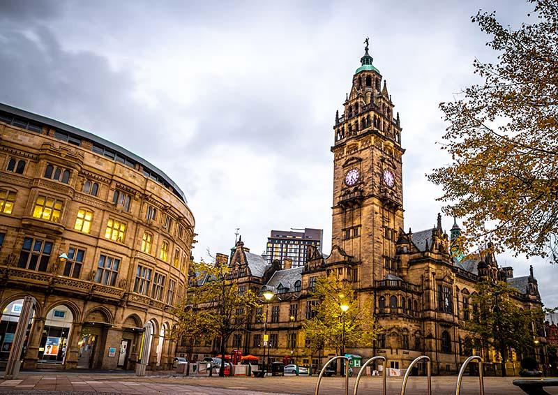 Historic streets and landmarks in Sheffield