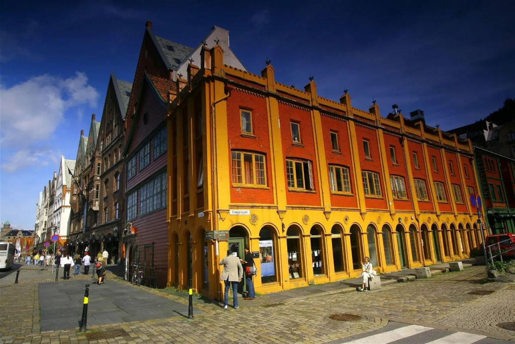 Historic streets and landmarks in Bergen