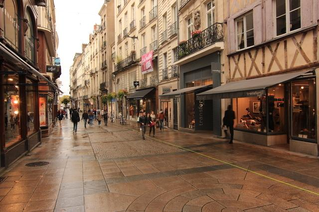 Historic streets Nantes city centre France
