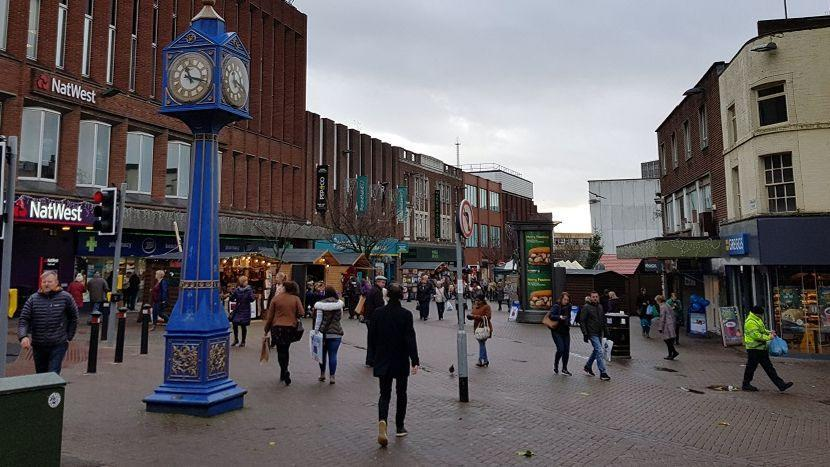 Stoke-on-Trent city centre England