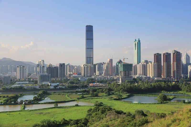 Hong Kong New Territories skyline