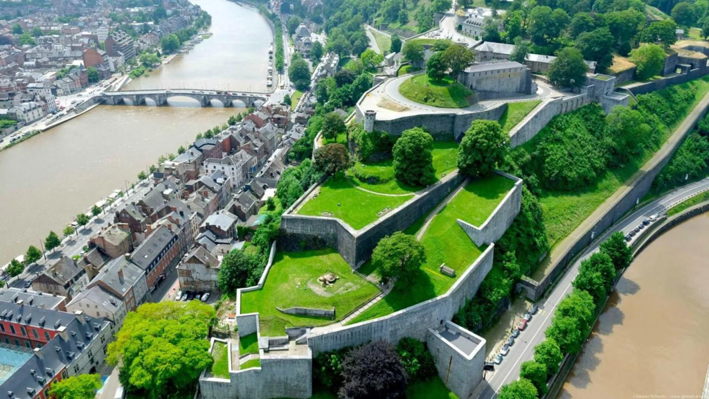 Historic Citadel overlooking Namur, Belgium.