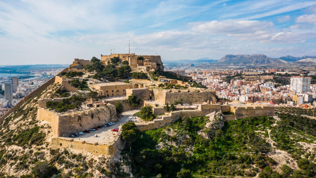 Santa Bárbara Castle overlooking Alicante Spain.