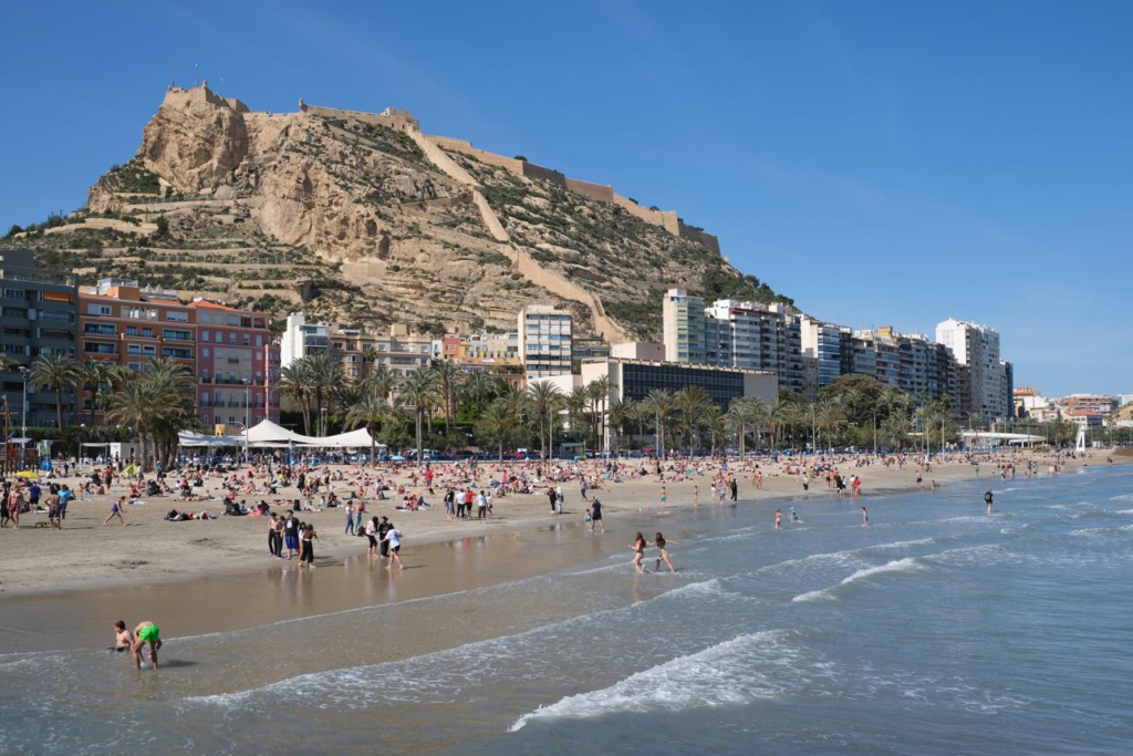 Postiguet Beach on the Alicante coastline.