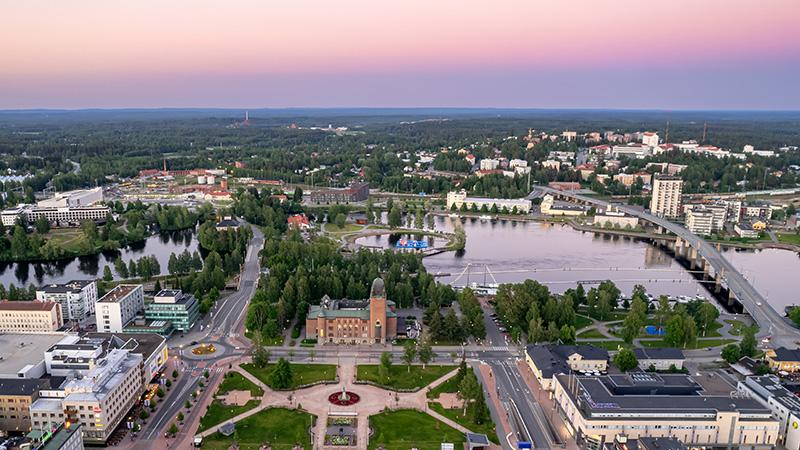 Joensuu Finland city centre river