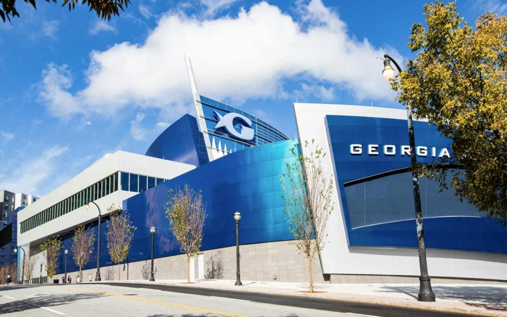 Georgia Aquarium building in Atlanta Georgia.